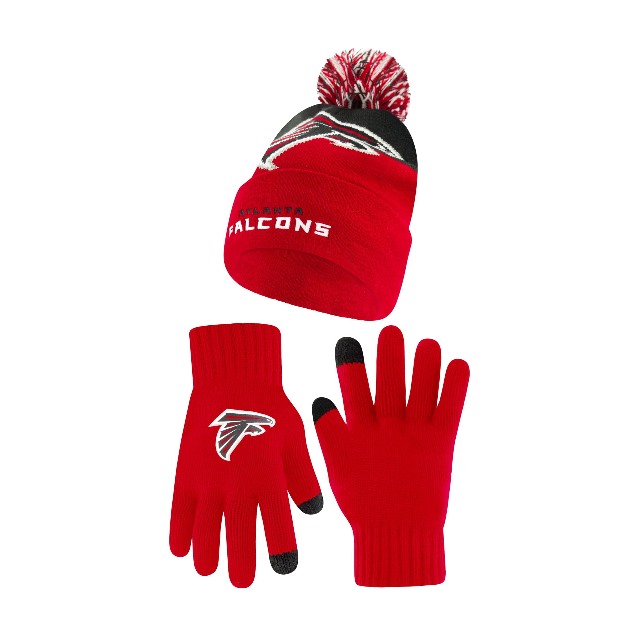 Ultra Game Youth NFL Official Super Soft Winter Beanie Knit Hat With Extra Warm Touch Screen Gloves