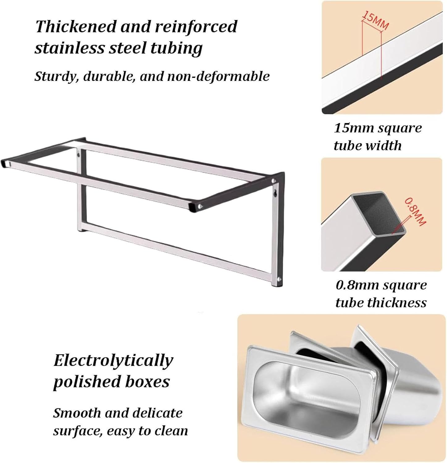 Wall-Mounted Stainless Steel Condiment Dispenser Set, Tilt Angle Pizza Topping Station with Lids & Spoons, Removable Buffet Containers for Sauces, Fruits & Ingredients (5 Grids)