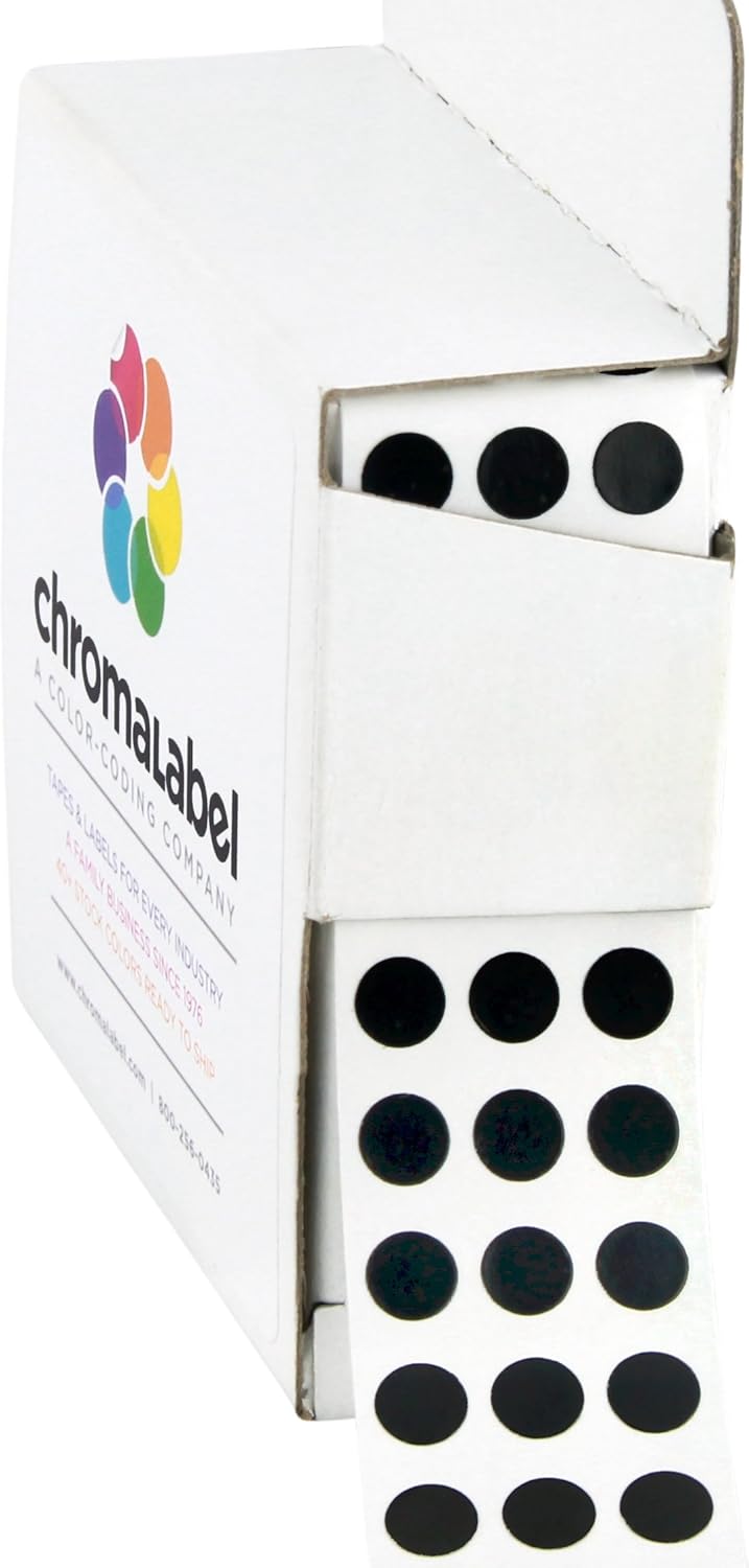 ChromaLabel 0.25 inch Round Label Permanent Color Code Dot Stickers