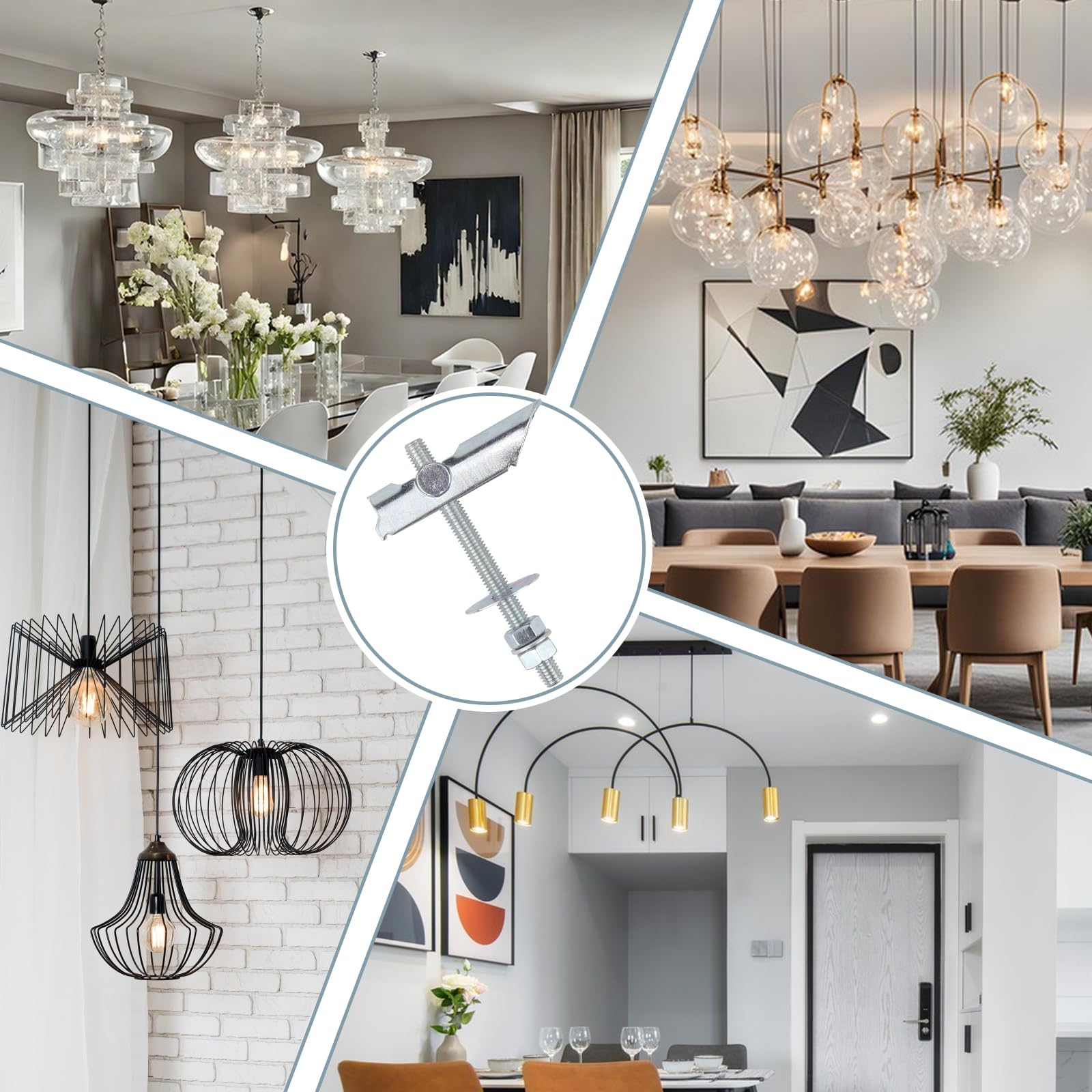 50 Tasselli Per Cartongesso In Zamac - Ancoraggi Autofilettanti Per Mensole E Scaffali