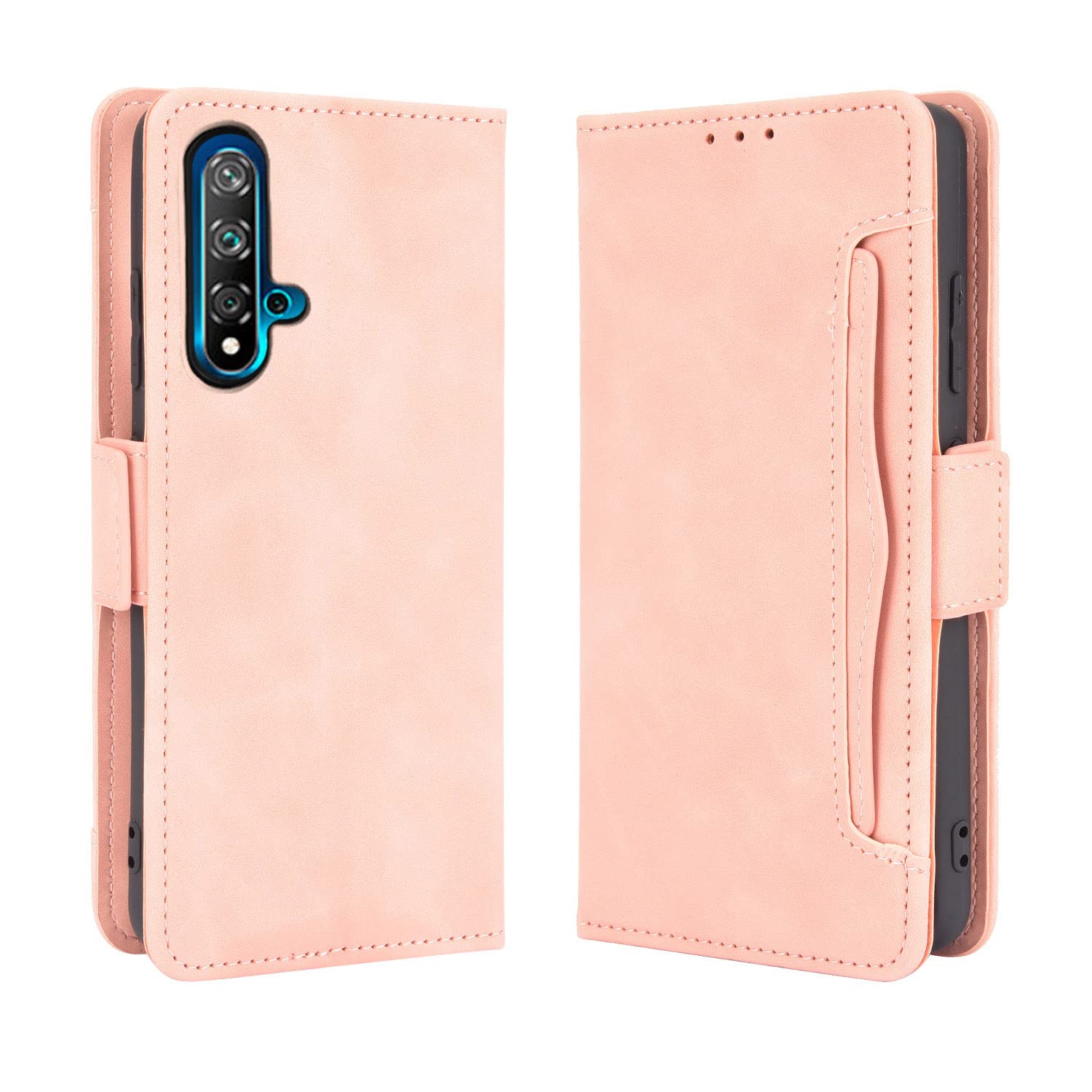 Asuwish Handyhülle Für Huawei Nova 5T / Honor 20 – Klapphülle Mit 3 Kartenfächern, Ständer, Blau, Inkl. Glas-Schutzfolie Und Handykette