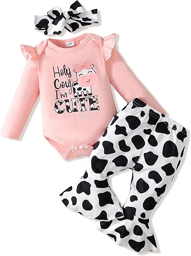 Miniatura 6 de Renotemy Conjunto de ropa para bebé recién nacida mameluco para bebé pantalones florales con volantes lindo conjunto de ropa para bebé niña