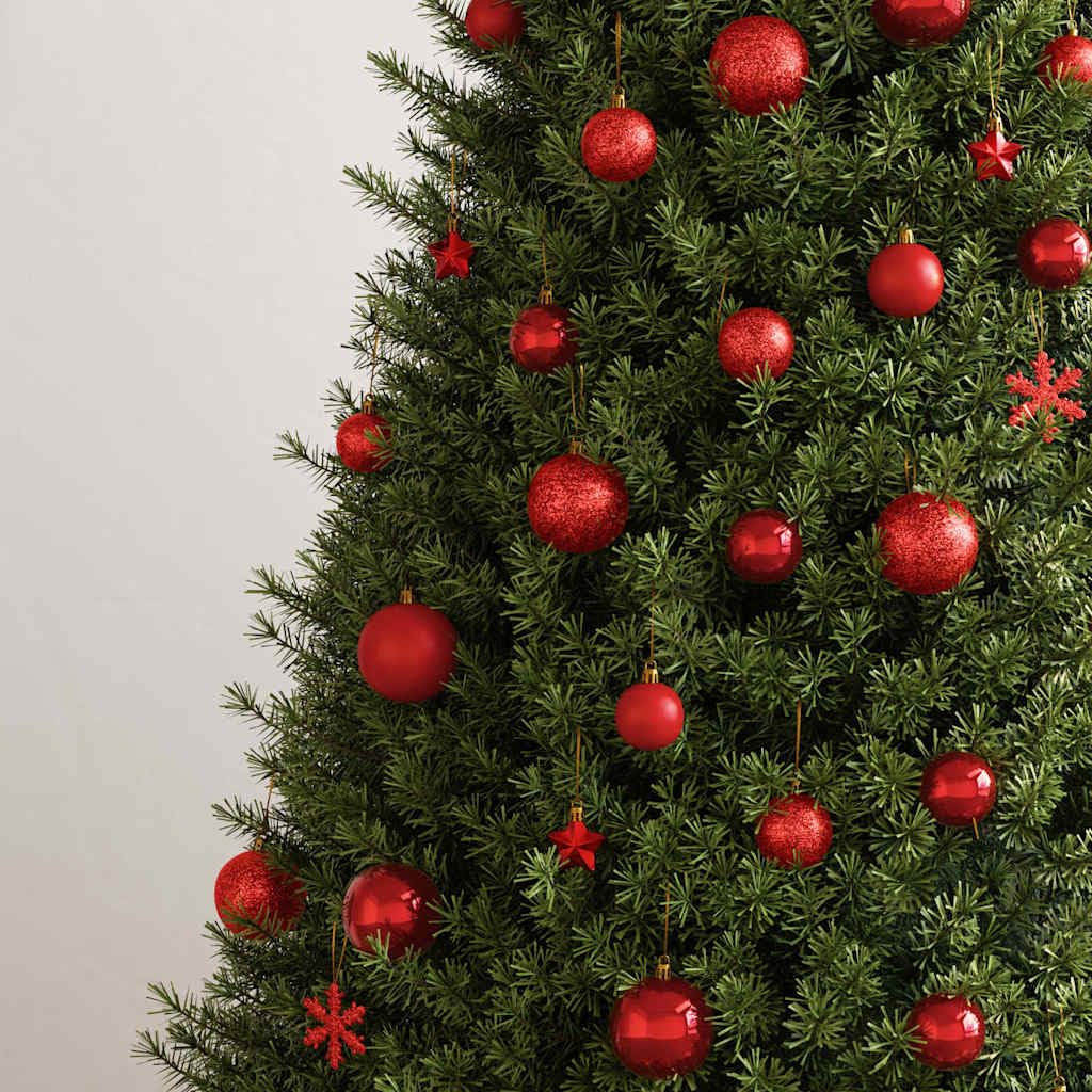 Mangloder Set di 111 palline di Natale rosse in polistirolo, ciondoli per albero di Natale in 3 misure da 3 a 6 cm, opache, glitterate, lucide e cave, per abete, Avvento, finestre e ghirlande, con