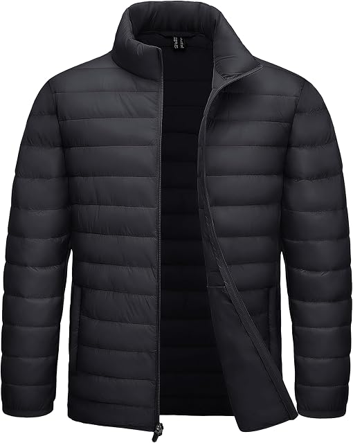 TACVASEN Men's Puffer Jacket Lightweight Warm Winter Insulated Water Repellent Windproof Quilted Coat