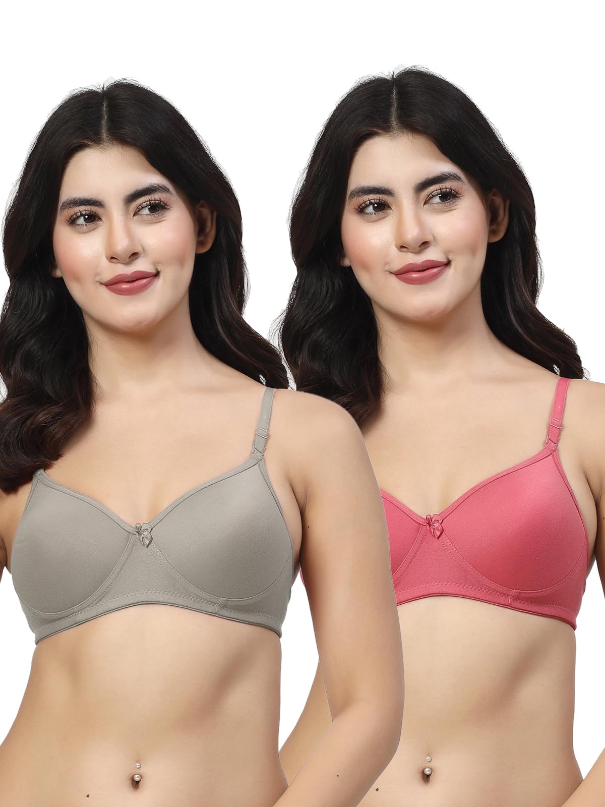 lily Black, Maroon Seamless Heavily Padded Bra (maofcigam-Black-Maroon_28)-picture-12