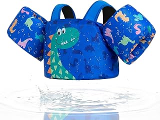 Gogokids Toddler Swim Vest for Kids 24-66 lbs, Swimming Puddle Float Jumper[Secure Adjustable Fit] Pool Floats with Arm Floaties Swim Jacket Water Wings for Kids Swimmies Children Boys Girls 1-6 Years