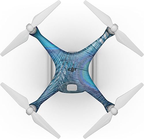Miniatura 9 de Compatible con Drone DJI Mavic - Adhesivo protector de vinilo resistente a los arañazos - Camuflaje digital azul brillante y gris