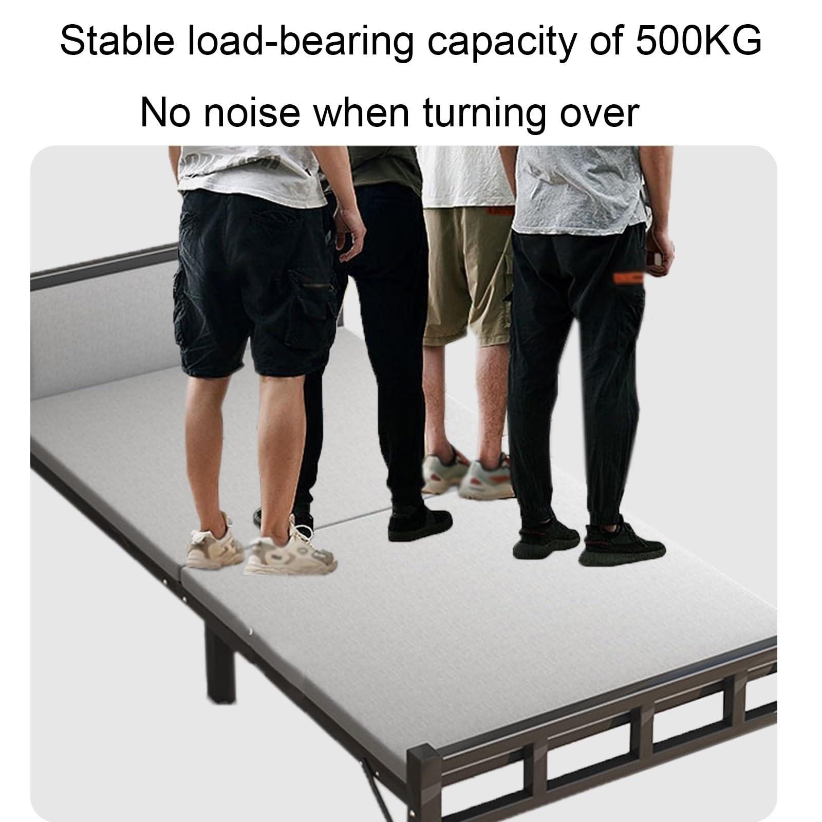 Lettino da Campeggio Portatile, Carico Massimo 300Kg, Letto Campeggio All'aperto, Ufficio, Pisolino a Casa, Letto Pieghevole(Black,190x77x75cm/75x30x30in)
