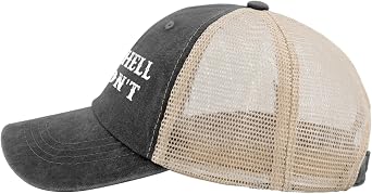 The Hell I Won't Trucker Hat Men Vintage Mesh Cap for Summer