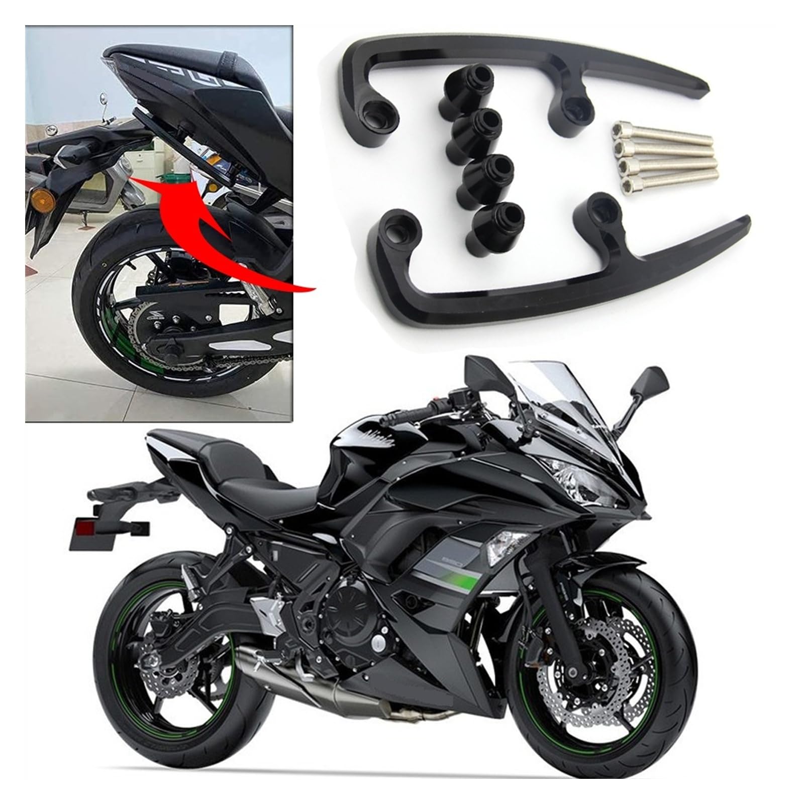 バイク用リアグラブバー リアシート パッセンジャーグラブレール 