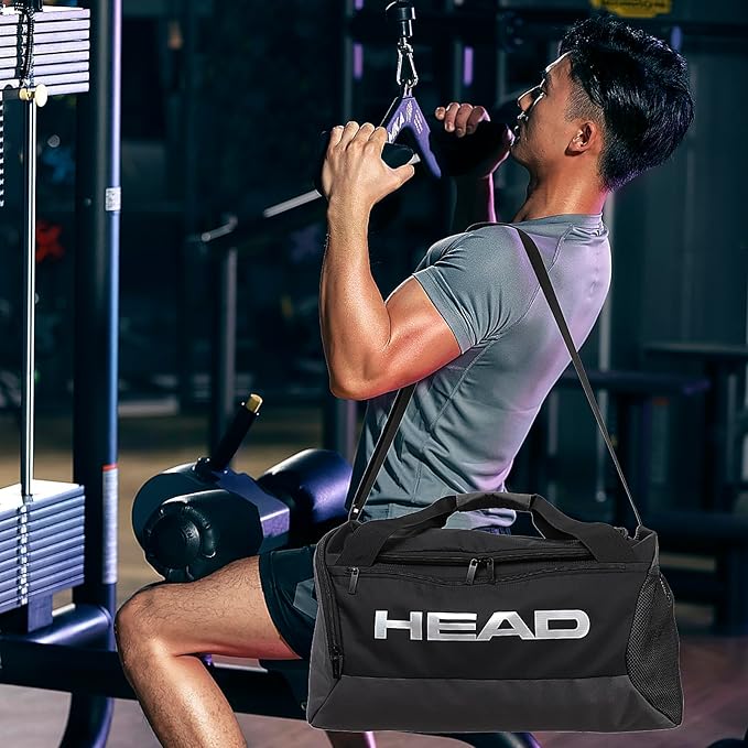 HEAD 45L Waterproof Tennis Duffel Bag for Men, Large Capacity Sports Gym Bags with Shoes Compartment, Lightweight Crossbody Duffle Bag for Business/Workout/Fitness/Weekender/Overnight