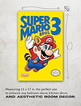 スーパーマリオ3 アートポスター Super Mario Bros. 3 Poster - Etsy 日本