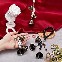 Vista 36 de OLYCRAFT 3 Pcs Witch Bells & Keychain Hangers - Moon Key Wiccan Bells Decor with Wood Beads Wind Chimes for Home Decor - 11.8 Inch