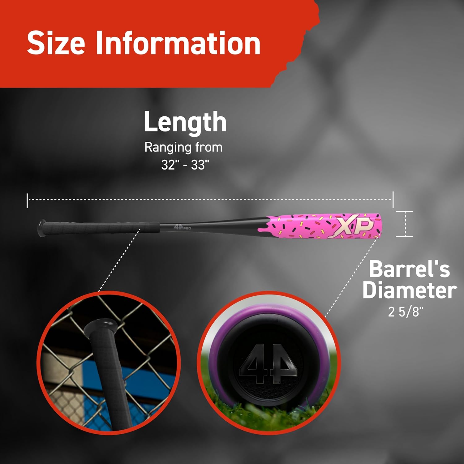 44 PRO Limited Edition XP BBCOR Baseball Bat, Balanced & Durable Baseball Bat for Adult, High School & College Leagues, Drop -3, 2 5/8" Barrel Diameter