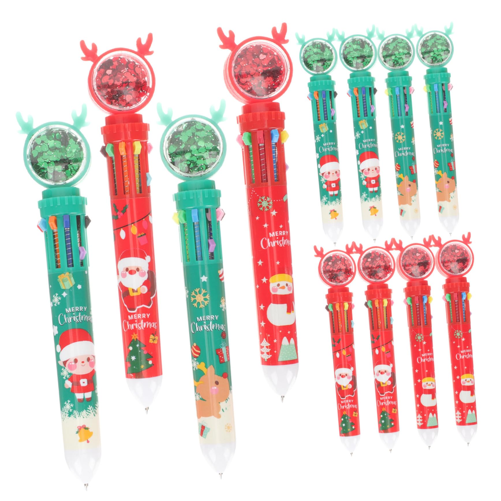 SHINEOFI 24pièces à Bille Thème Cartoons Multicolores Pour Étudiants De Fournitures Scolaires Écriture