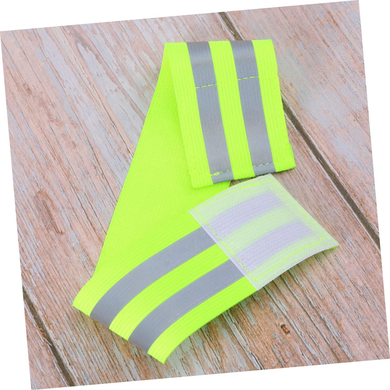 Happyyami 12pezzi Bande Riflettenti Regolabili per Corsa Notturna e attività Outdoor Alta visibilità e Sicurezza per Ciclismo e Camminate Verde