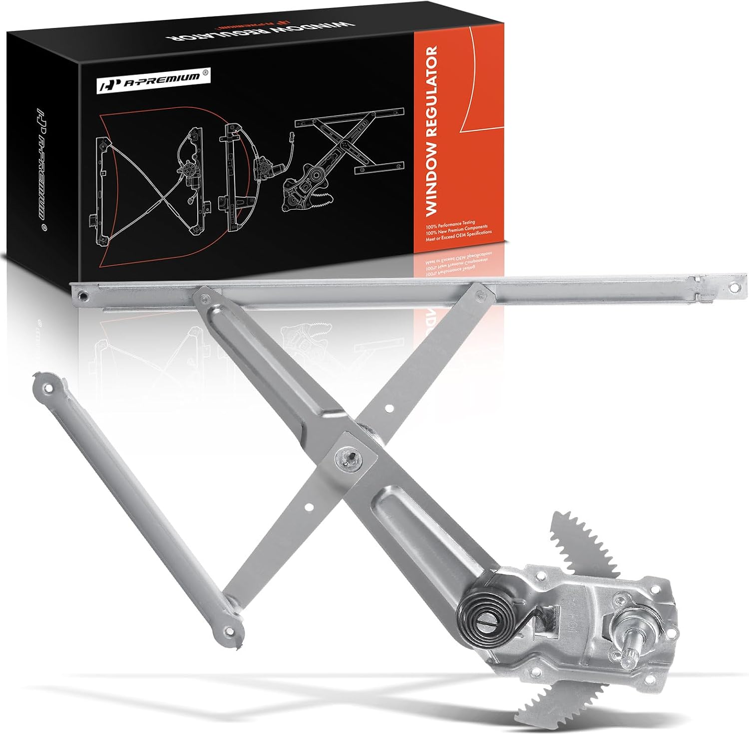 A-Premium Manual Window Regulator Front Passenger Side Compatible with Toyota Corolla 2003-2008, Built in USA only