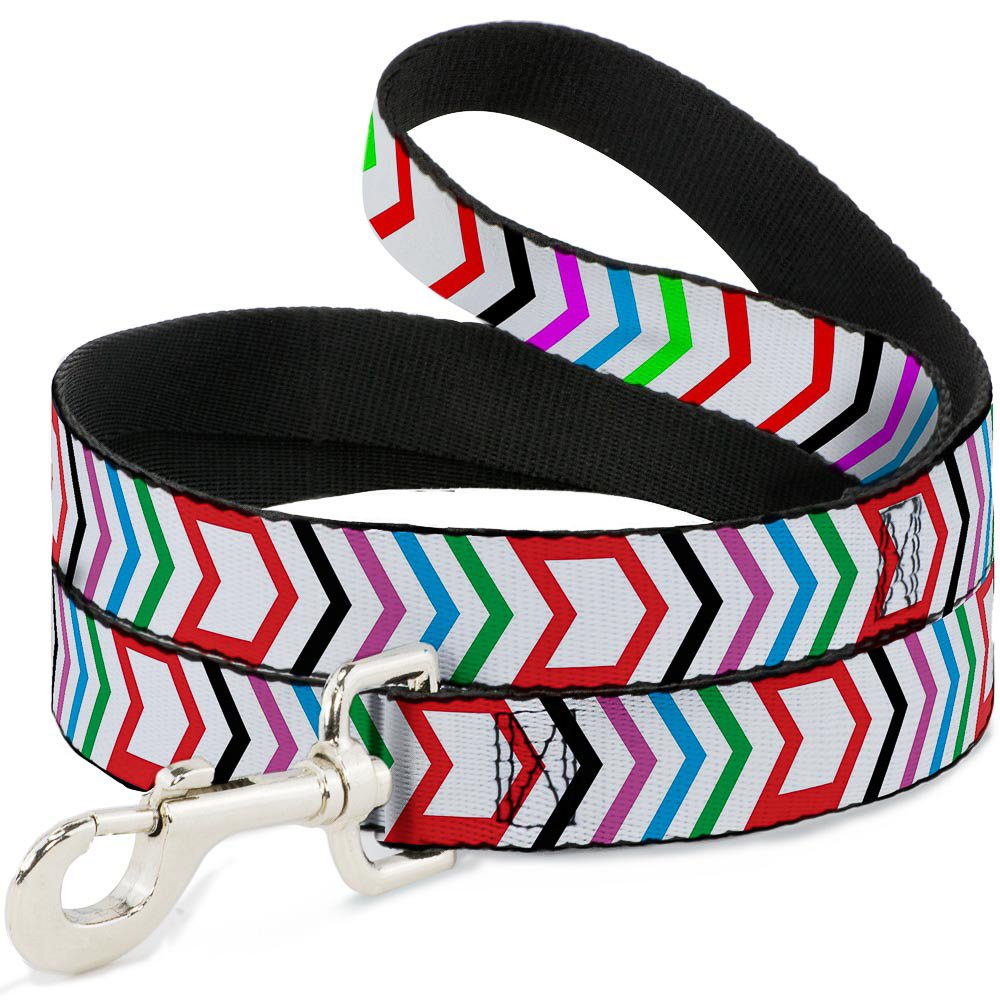 Laisse pour chien flèches blanc multi couleur Buckle Down pour la ville