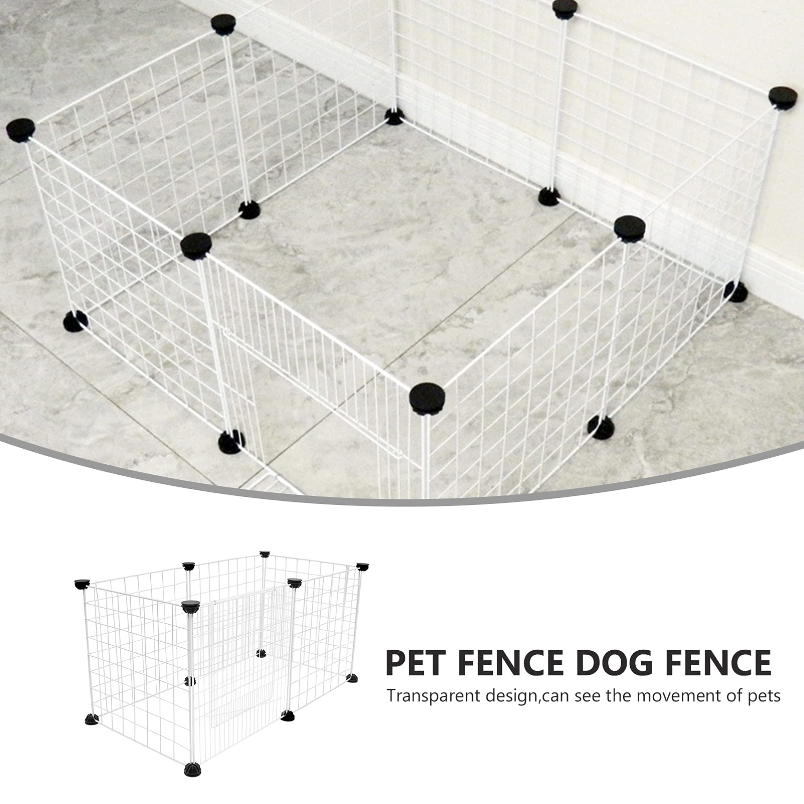 YARNOW 6 Pezzi Gabbia Per Animali Domestici Gabbia Per Animali Domestici Per Gatti Modulare in Rete Traspirante Per Piccoli Cani Cucciolo Recinto Casuale
