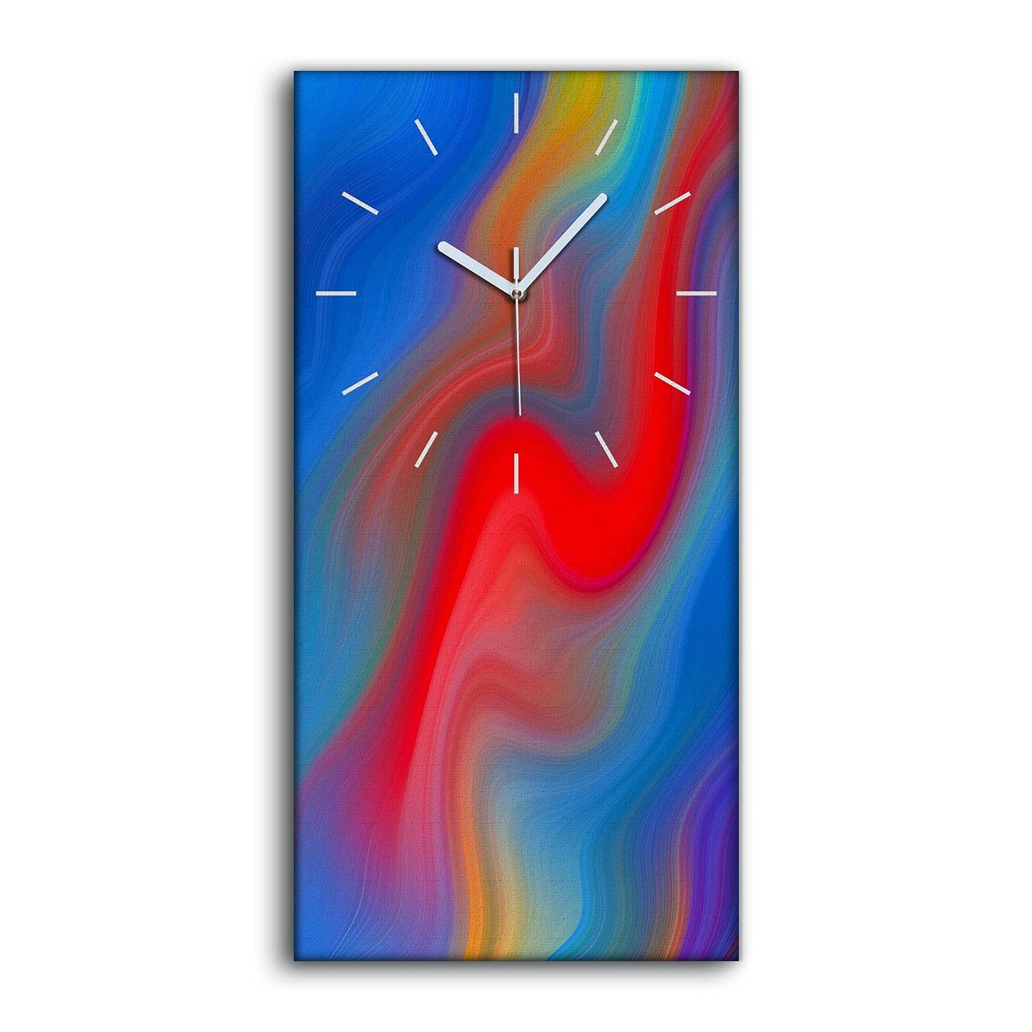 Horloge sur Toile 30x60cm Coloray Blanche Décoration Murale Salon