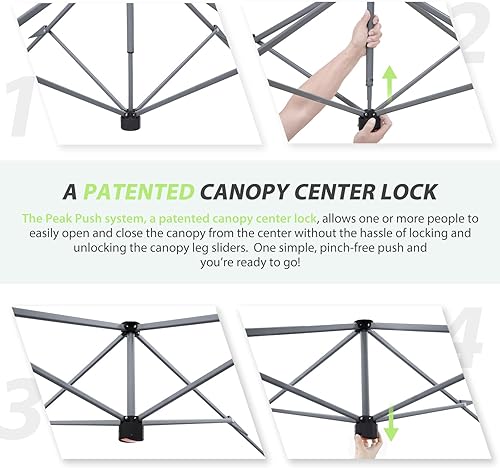 Miniatura 2 de EAGLE PEAK Tienda de campaña desplegable de 13 x 13 pulgadas con una pared, toldo instantáneo, refugio plegable fácil de instalar con una cortina de
