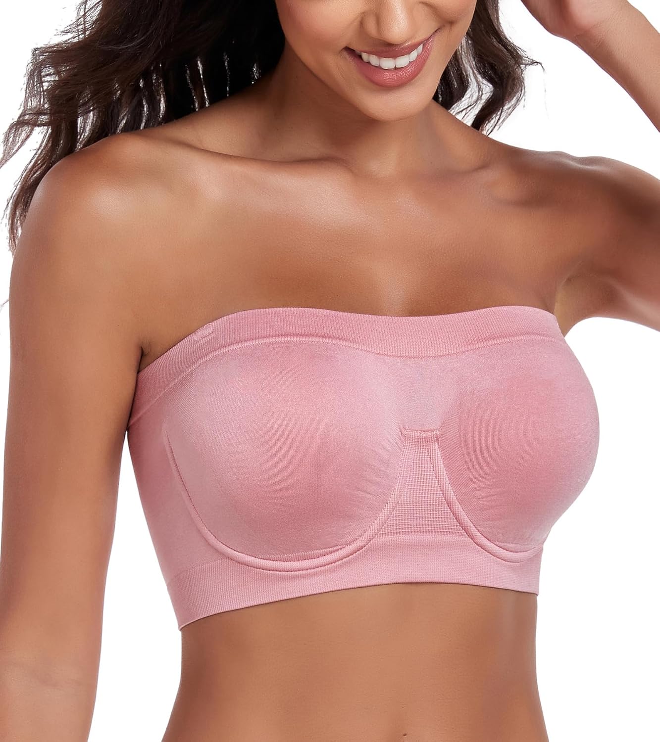 Women‘s Underwire Strapless Multiway Bra Bandeau Seamless Supportive Bras Non Padded Top - Image 6