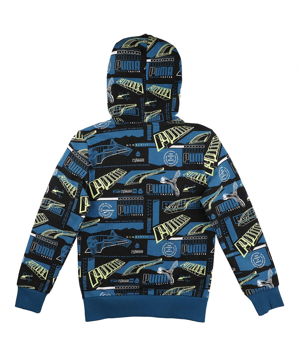 PUMA Alpha AOP Full-Zip Hoodie FL B Felpa Bambini e Ragazzi