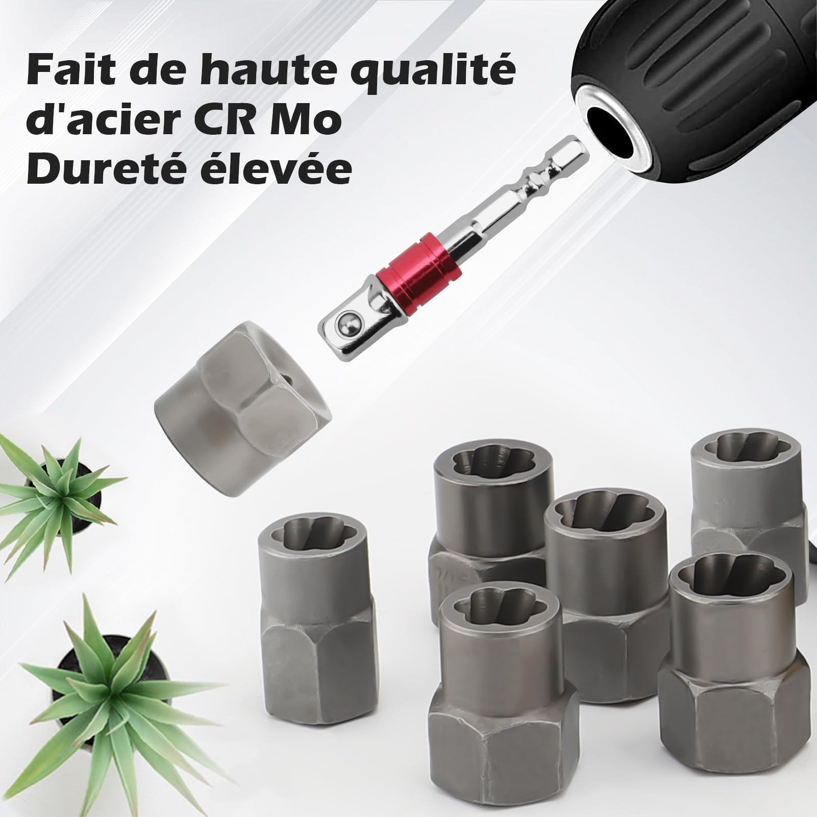 14 Pièces Extracteur Ecrou Antivol, Ecrou Antivol Universelle, Extracteur Boulon Antivol, Extracteur De Vis Cassée , Ensemble D'outils De Retrait