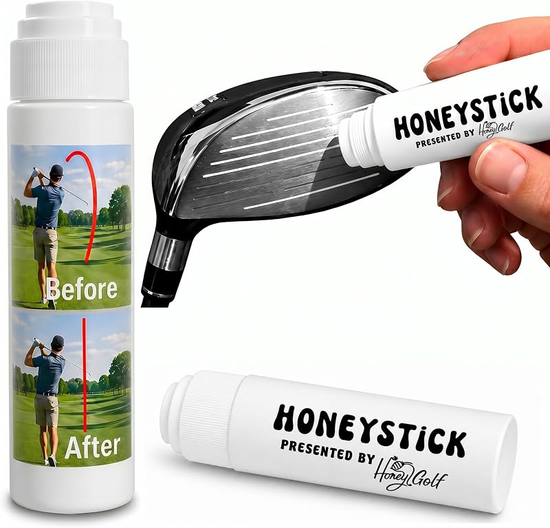 HoneyStick Anti Slice Gel for Golf Clubs - Anti-Hook Spin Reducer for Driver, Woods, Hybrids, Irons - Golf Accessories for Men - Golfers Must Haves & Essentials