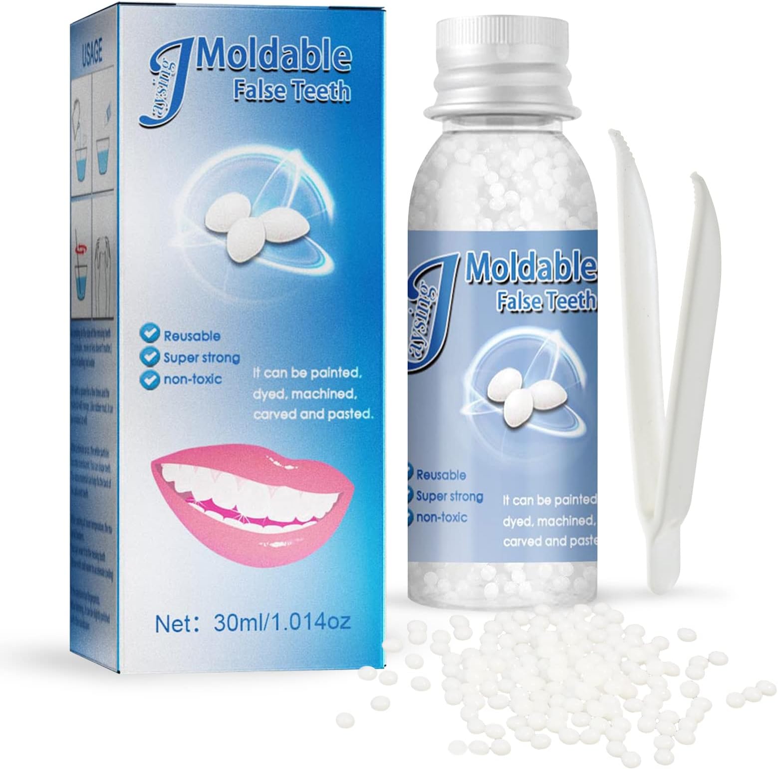 Tooth Repair Kit, Fake Teeth for Temporary Fixing The Missing and Broken Tooth Replacements