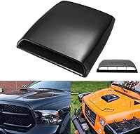 Vista 1 de Cubierta de ventilación de flujo de aire para automóvil, decorativa y universal; cubierta adhesiva para capó, color negro