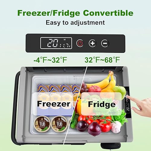 Miniatura 2 de SMETA Refrigeradorcongelador portátil para automóvil de 12 voltios, refrigerador de RV de 12 V24 V, 68 cuartos de galón (65 L) eléctrico solar mini