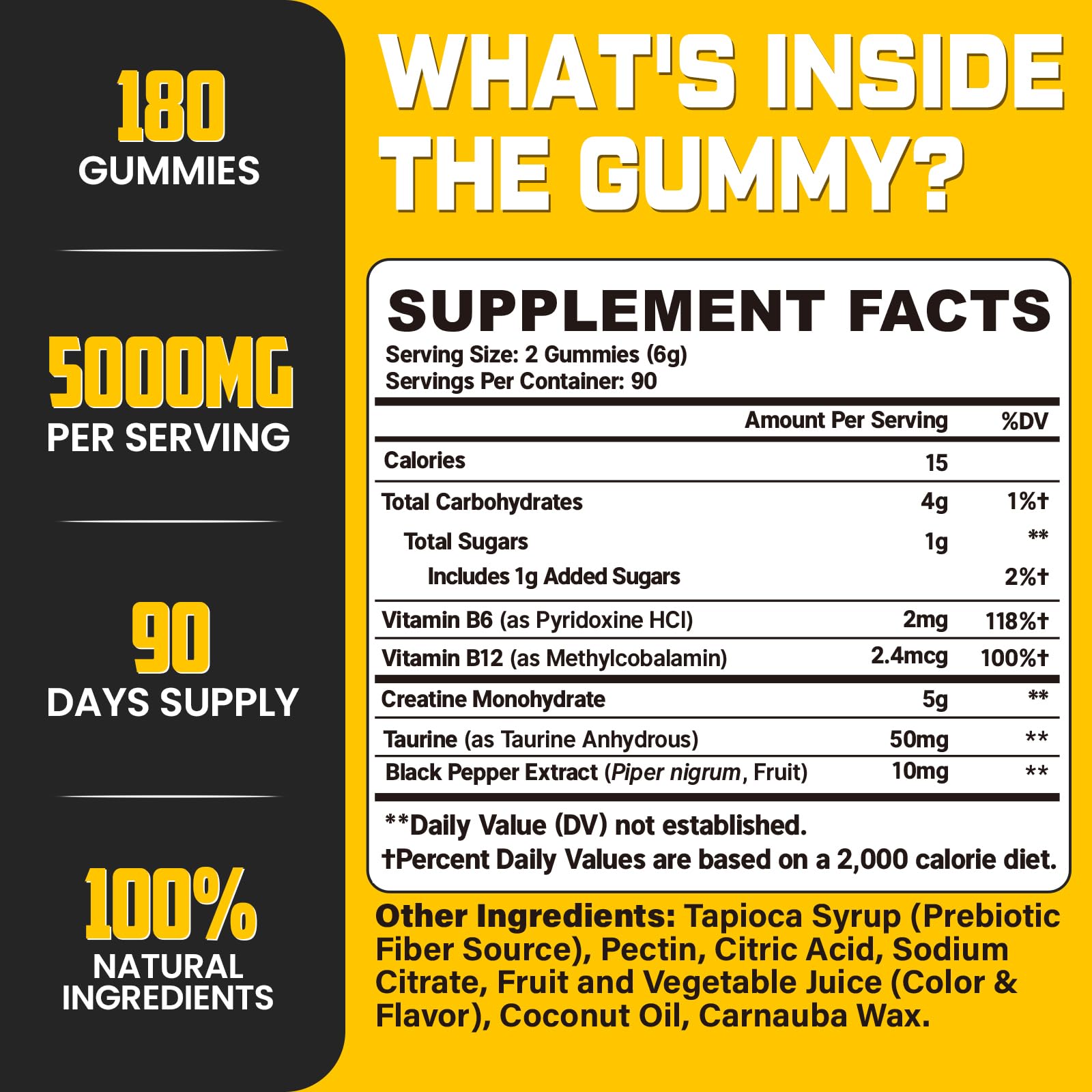 (180 Gummies) Creatine Monohydrate Gummies for Men & Women, Mixed Berry — Amazon image 7