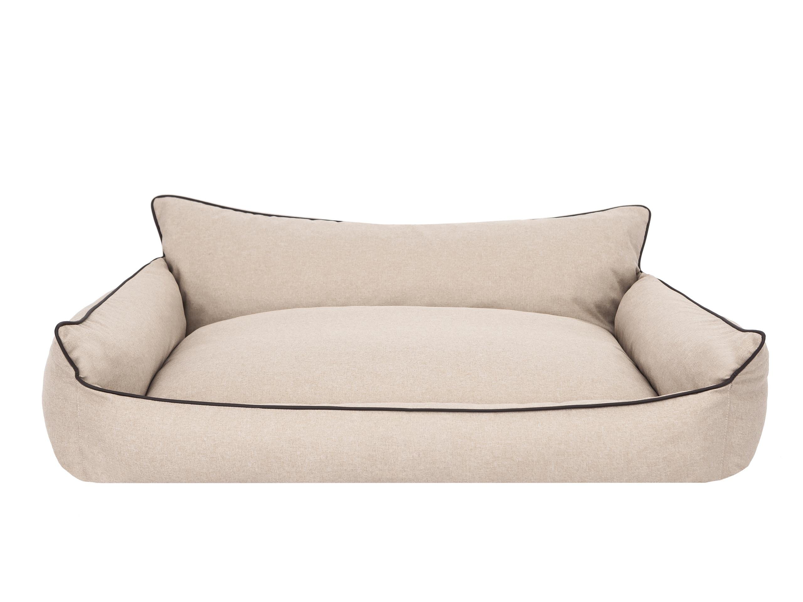 PillowPrim Legowisko dla psa, legowisko dla zwierząt domowych, leżanka, poduszka dla psa, materac, sofa, legowisko dla psa, XXL, 106 x 80 cm, beżowe, ekologiczne