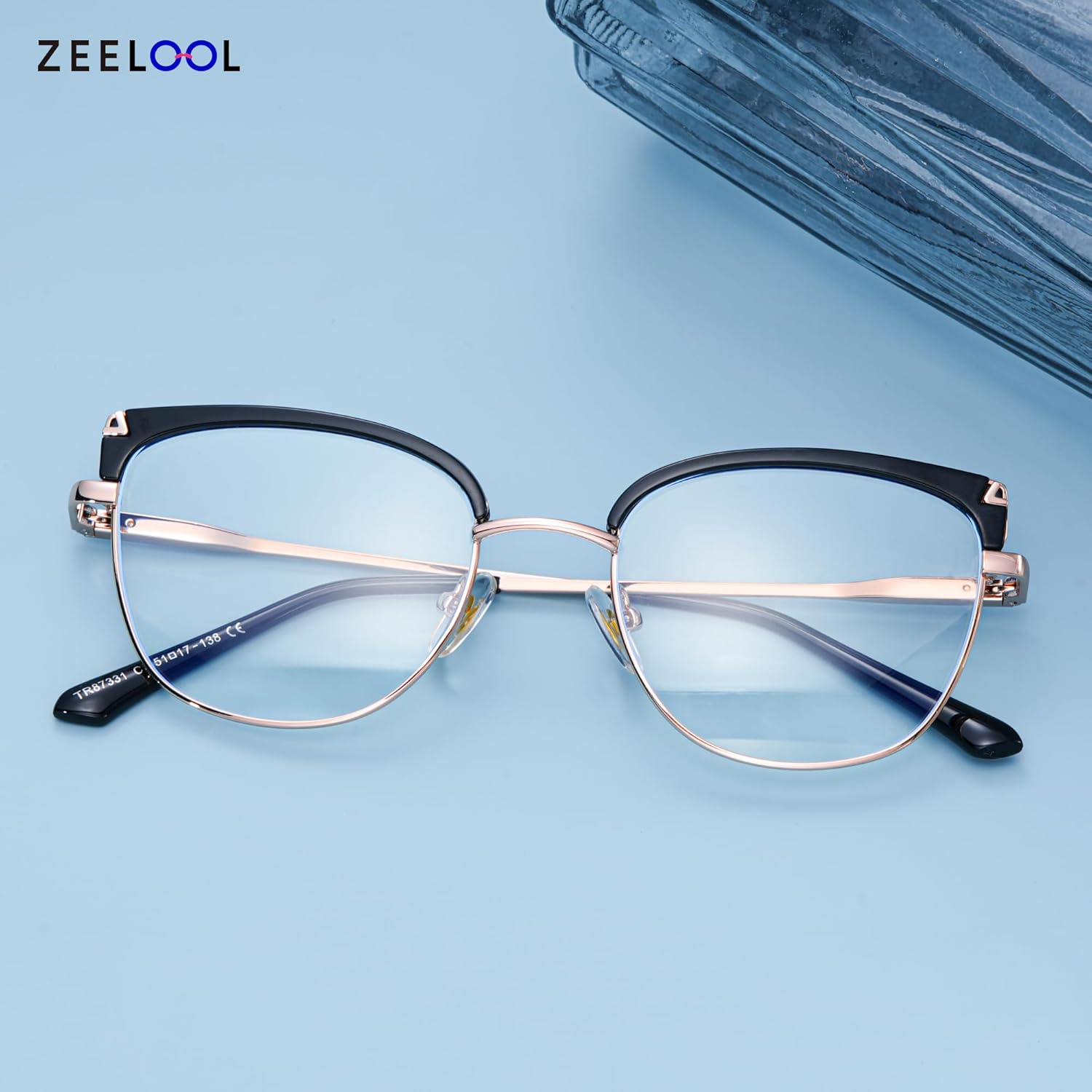 Zeelool Reading Glasses for Women Men Blue Light Blocking Readers Lightweight Cat Eye Computer Eyeglasses JGX705113 Beau - Image 2