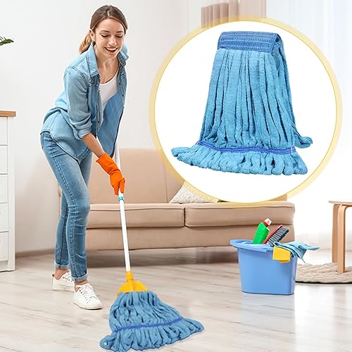 Miniatura 3 de Lallisa 2 piezas de repuesto de cabezal de fregona comercial, 18 onzas, tubos de microfibra, para limpieza de pisos, cabezales de trapeador