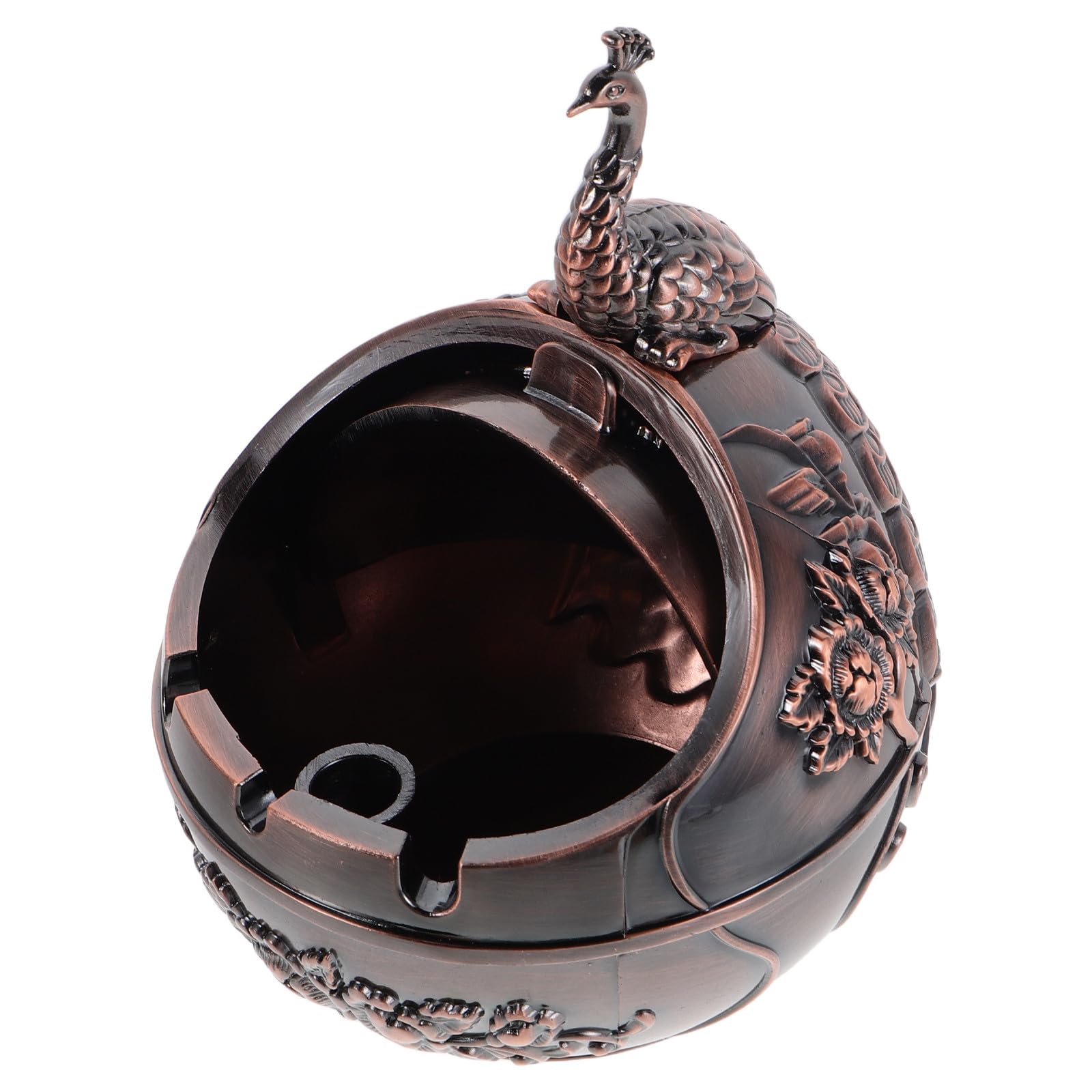 Cendrier extérieur vintage en zinc robuste avec couvercle
