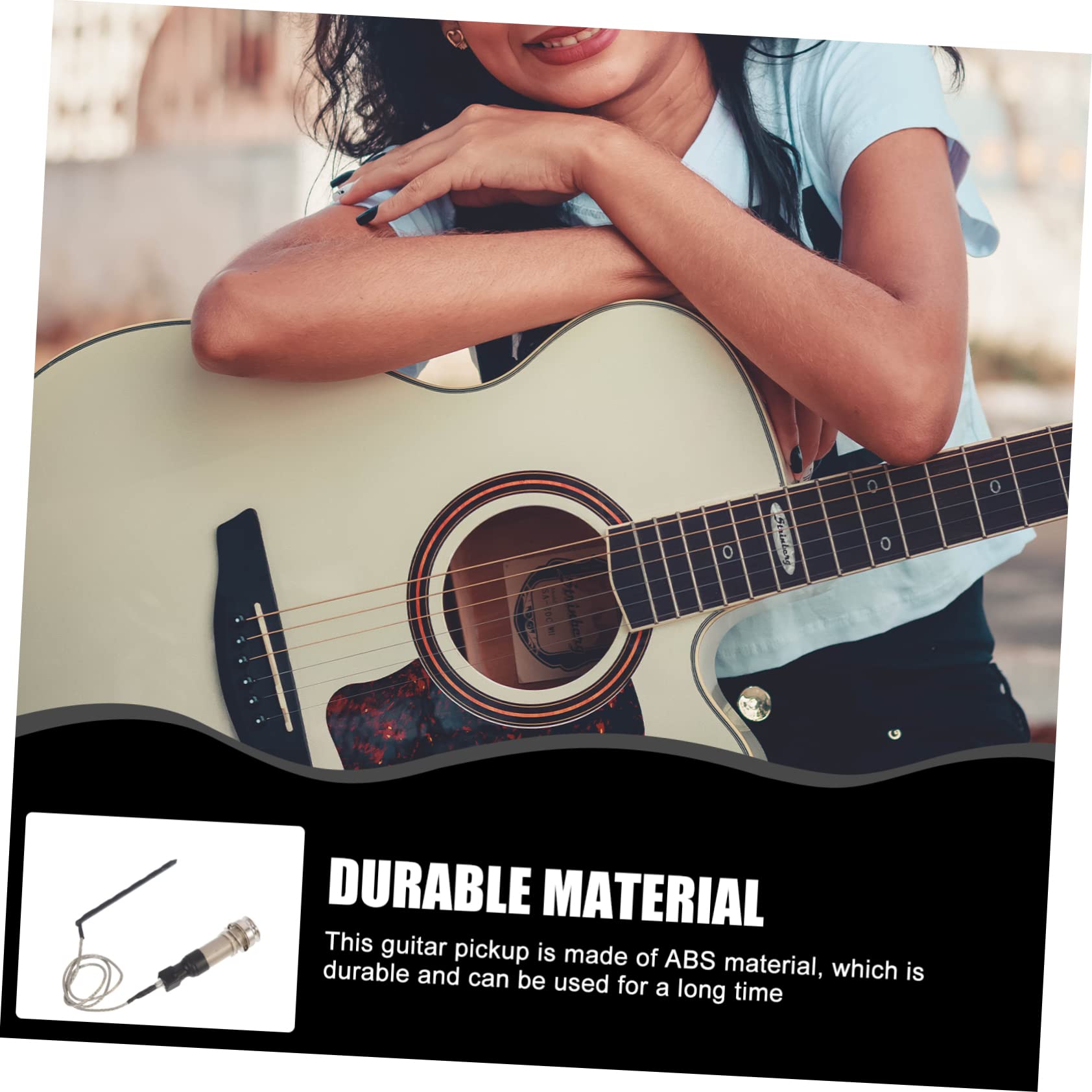 TOYANDONA 5pezzi Pickup Acustico Piezoelettrico Per Chitarra Strumento Musicale Multifunzionale Senza Batteria Design Facile Da Usare Accessorio Per Chitarra Folk e Ukulele Cattura Suono e