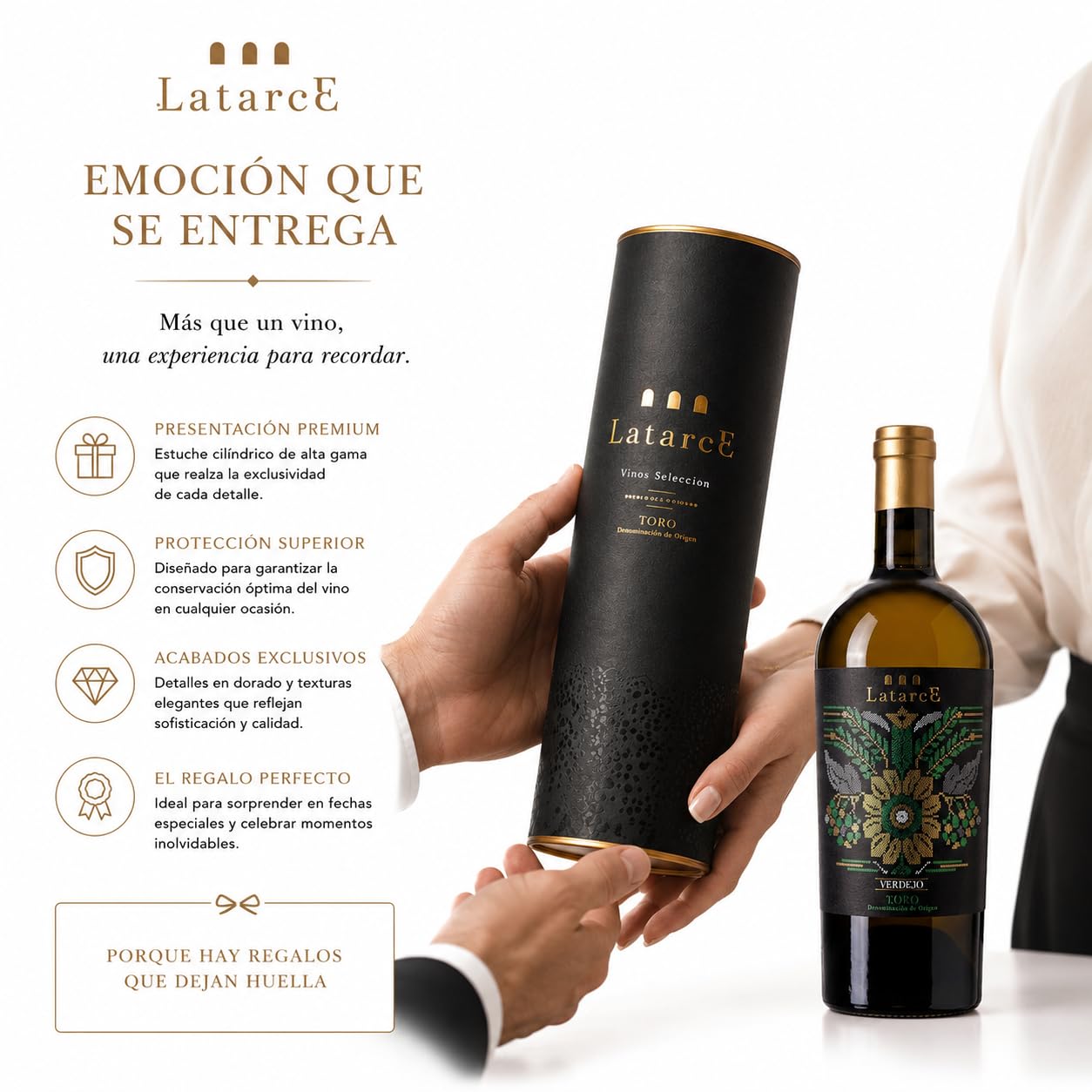 Latarce | Vino Blanco Verdejo Selección | D.O. Toro 100% Verdejo Viñedos 50 Años | 4 Meses en Barrica de Roble Americano | Estuche Individual 75cl | Edición Limitada