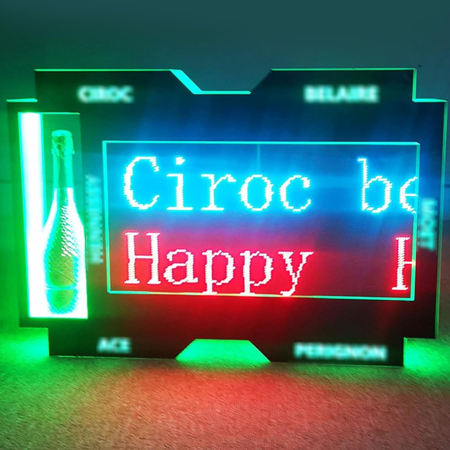 Amazon.com: AUTUMFLATGAO Club Sign Service, Nightclub LED Bottle ...