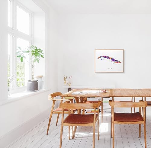 Miniatura 8 de Dignovel Studios Póster de acuarela de 8 x 10 sin marco, mapa, patria, país, Caribe, Mar de América Central, ilustraciones de pared, boda,