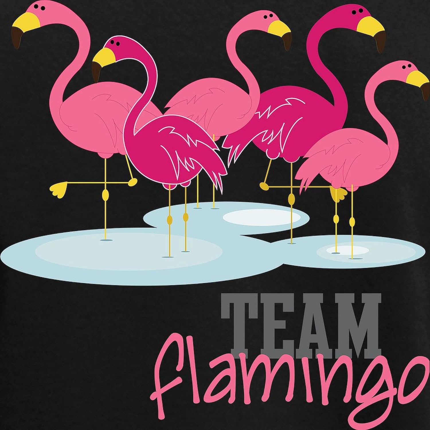 CafePress Team Flamingo Women's Dark Pajamas Womens Novelty PJ Sleepwear