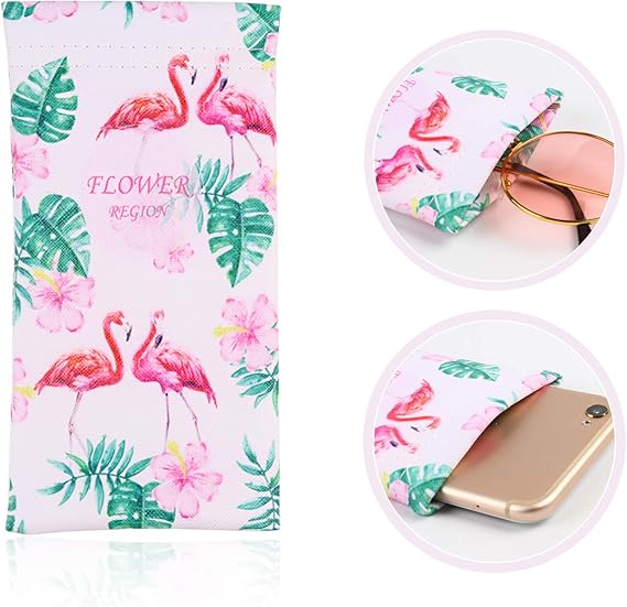 Hifot 3 Pack Lederen Brillen Case Zachte, Draagbare Reizen Squeeze Top Zonnebril Case, PU Slanke Zonnebril Pouch Spectacle Bag Brillen Cases voor Mannen Vrouwen, Bruin & Blauw&Zwart, Eén Maat