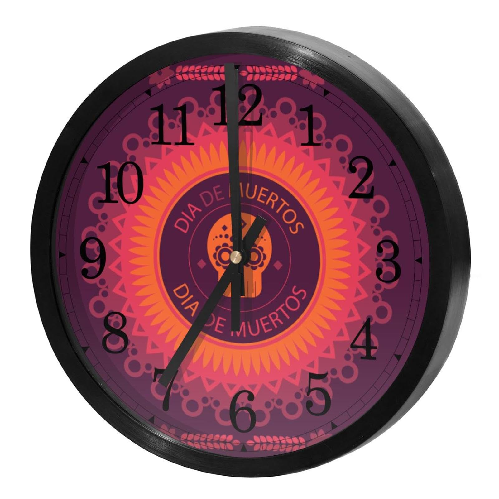 Horloge murale silencieuse à quartz ronde pour cuisine et bureau