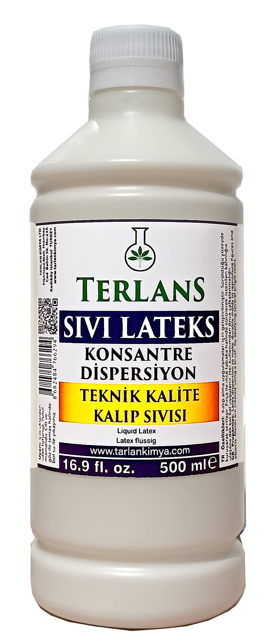 TERLANS Sıvı Lateks Konsantre Kalıp Sıvısı 500 ml Teknik Kalite