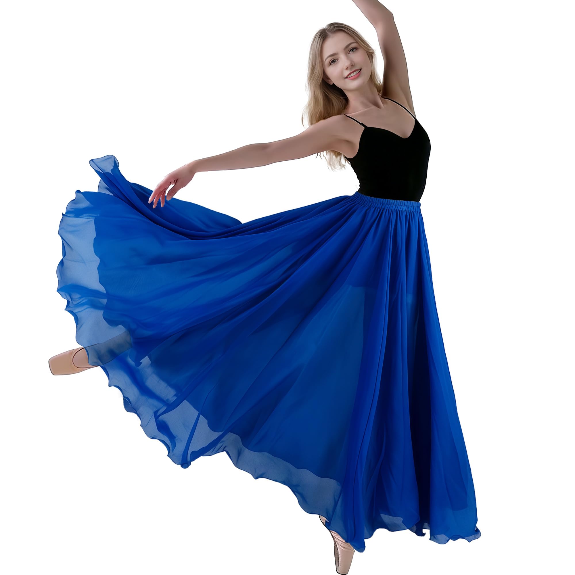 Gonna per danza del ventre, da donna, per danza del ventre, in chiffon, per feste