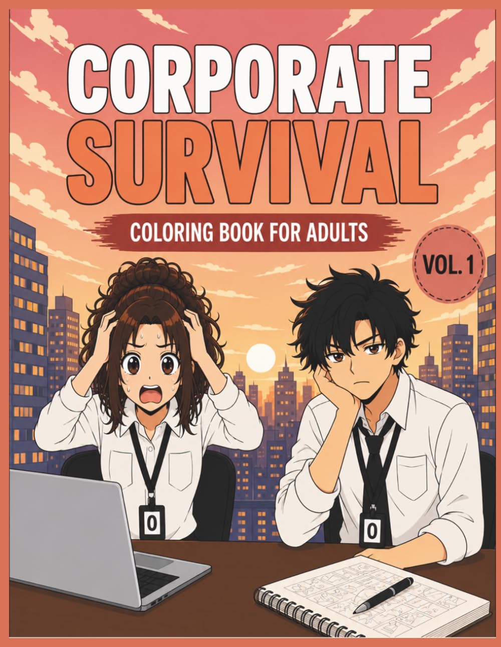 Corporate Survival Vol. 1: Funny Adult Coloring Book: Relatable Office Life, Corporate Humor, Burnout, Meetings & Work Chaos