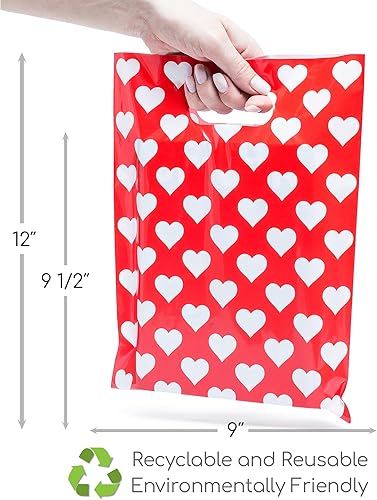 Miniatura 127 de 100 bolsas de mercancía azul pastel para pequeñas empresas, de 1.5 mil, 9 x 12 pulgadas, extragruesas y brillantes, de plástico con asas