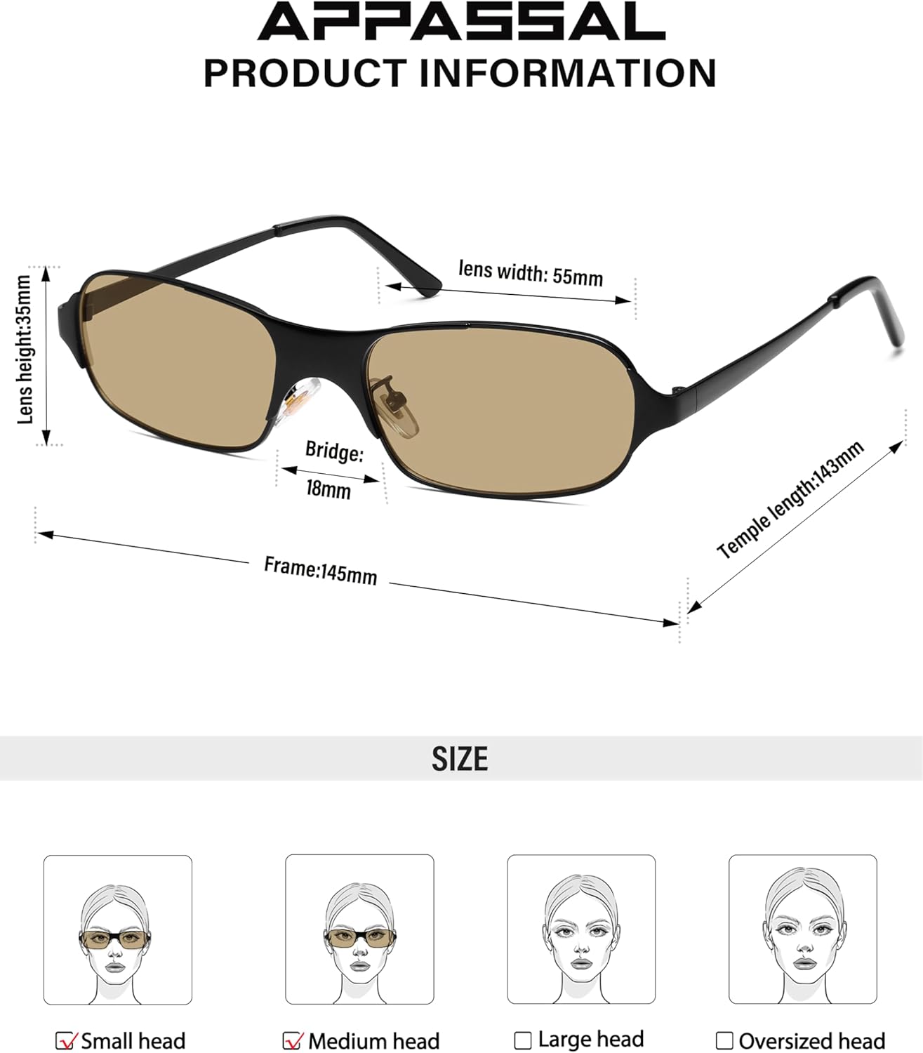 Retro Trendy Y2k Rectangle Sunglasses for Women Men Chic 2026 Metal Style Sunnies AP3782 - Image 5