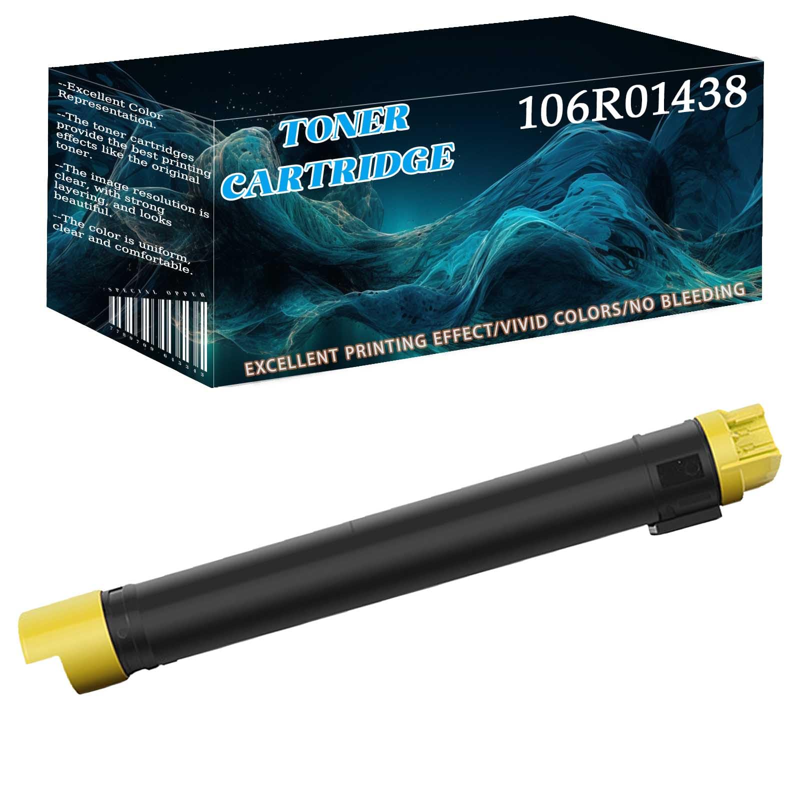 Compatible for Xerox Phaser 7500 7500DN Printer, High Capacity 106R01439 106R01438 106R01437 106R01436 Toner Cartridge Replacement Yellow